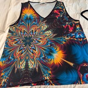 Exotic modern print top